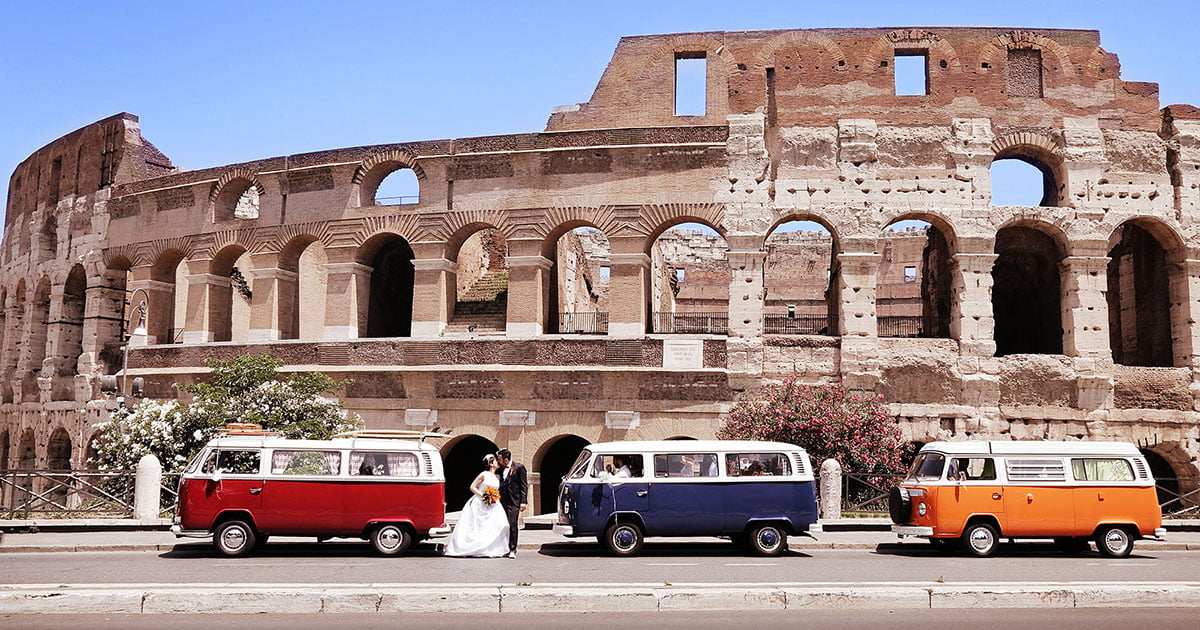 auto matrimonio vintage